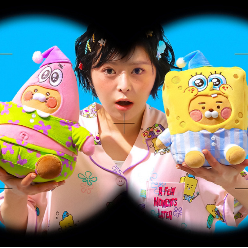 Kakao Friends Cartoon Chunshik Lion Ryan Spongebob Patrick Star Collaboration Plush Toy