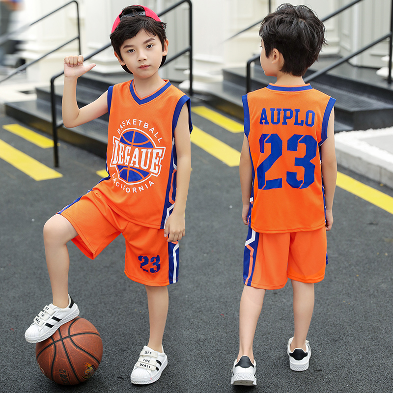 Kids basketball suits boys primary and secondary school students team wear boys girls summer training jerseys