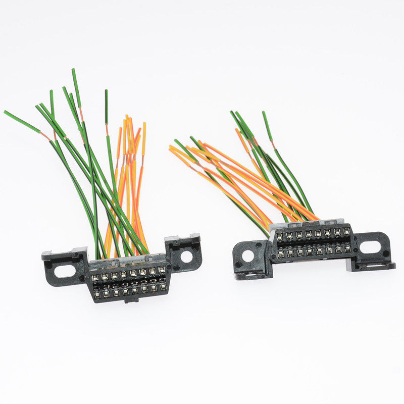 Computer detection plug universal full line OBD plug universal 16-pin car computer detection general connector main line