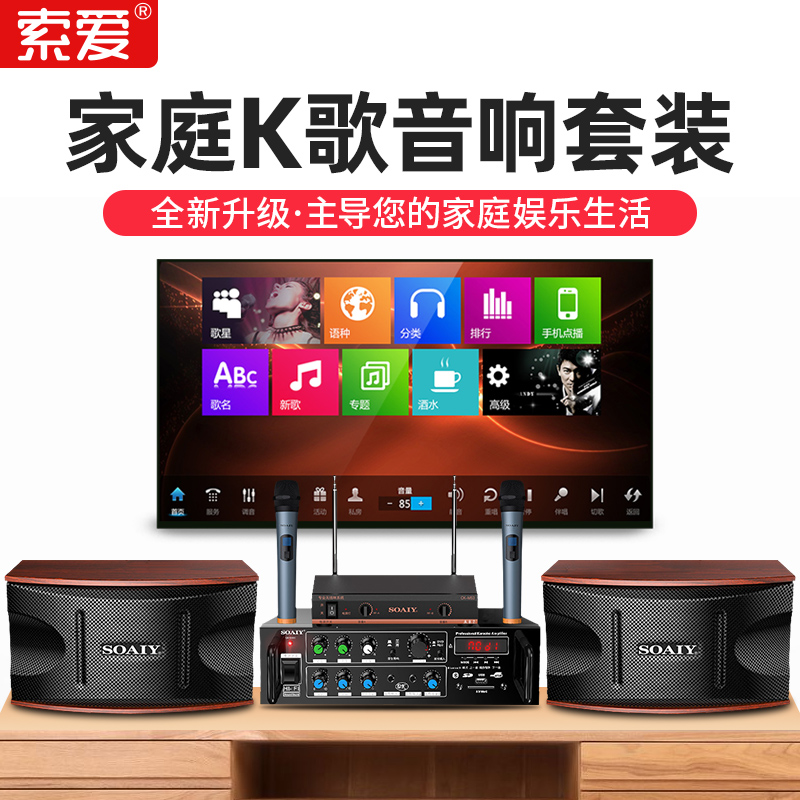 Solove M3 Home KTV Sound suit Home Living room Karaoke Professional utilityThe sound box Relow sound cannons Karaoke Bag K Singing Songs Equipment With Wireless Mike Full Office Conference Room Impact