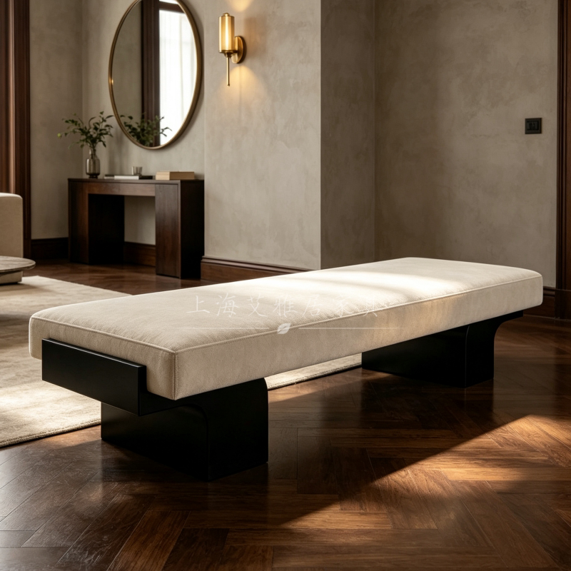 Minimalist Designer Bedroom Bed End Bench, Creative Living Room Sofa Bench, Creative Bench for Changing Shoes in Cloakroom or Mall
