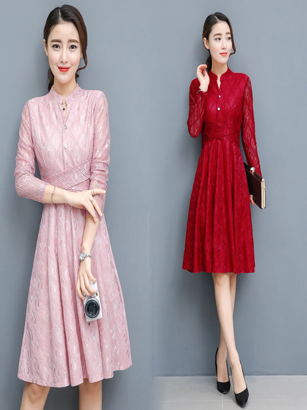 连衣裙赫本小黑裙复古高腰礼服大摆秋季2018新款女长款春季袖气质