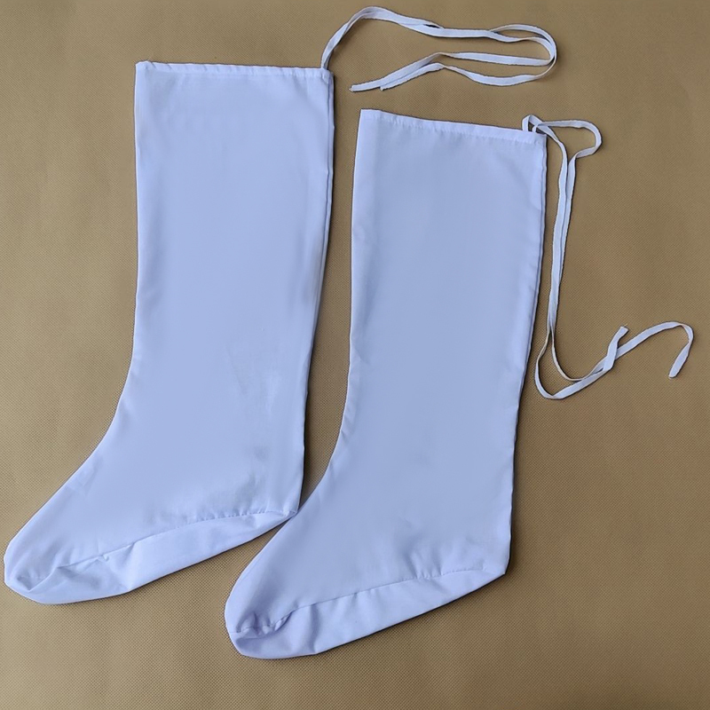 Chinese Style Taoist Socks, Pure Cotton Cloud Socks, Summer Traditional Long Socks, White Hanfu Leg Warmers, Ancient Style Taoist Socks