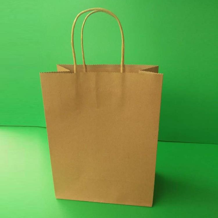 Delivery of hand-held paper bag thickened kraft paper jewelry gift bag White custom-made packaging paper bag Clothing bag