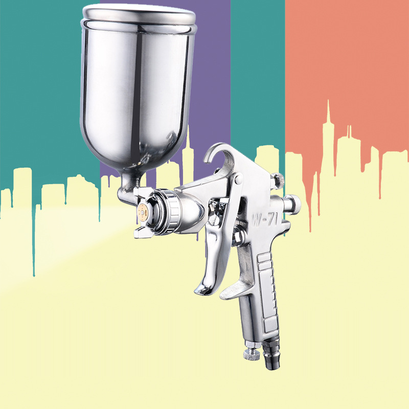 w-71 paint spray gun spray paint gun on pot pneumatic tool car sprayer high atomization paint spray artifact