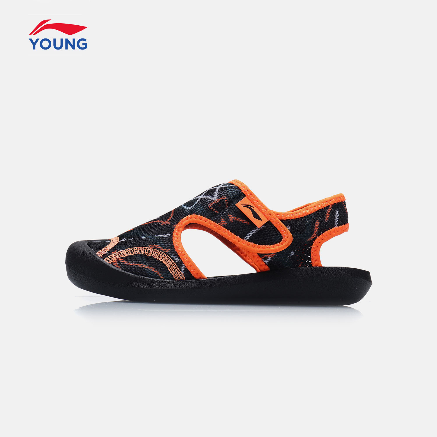 Li Ning children's sandals summer new boys in the big children breathable wear-resistant breathable mesh Velcro toe beach shoes