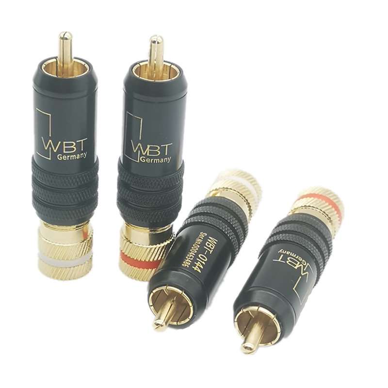 WBT-0144 copper gold-plated audio signal cable plug soldering fever audio audio Audio Head RCA Lotus head