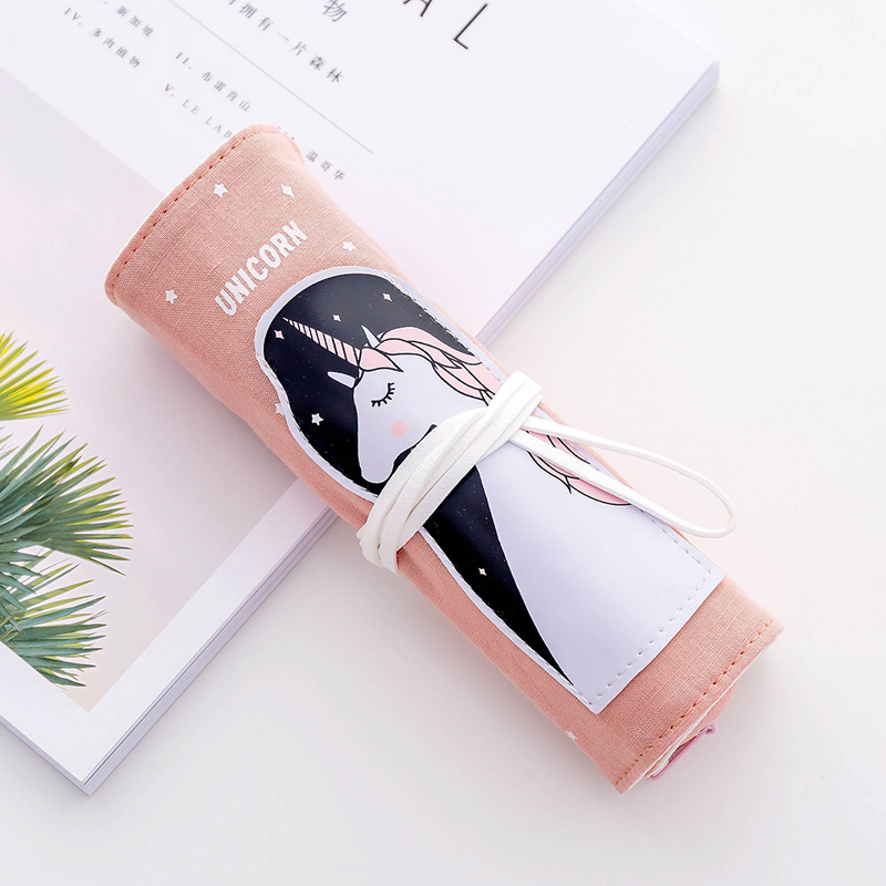 Unicornpupil lovely Rolling curtain Pencil case   popular men and women children Simplicity high-capacity junior school student ins Minority Girlish heart children multi-function kindergarten student articles literature like a breath of fresh air pencil-box