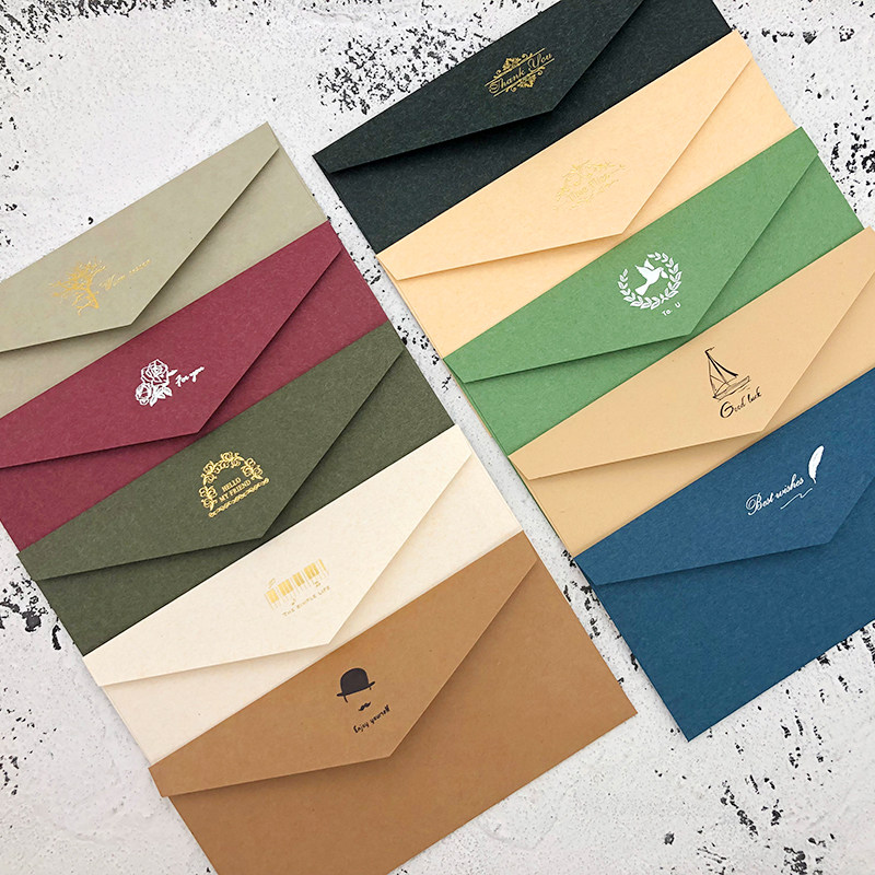 Bronzing envelope letter paper suit company upscale custom Logo fire paint Western-style wedding Please post retro style Book letterhead