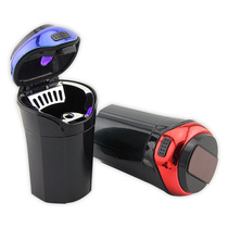Personality creative car ashtray general ashtray supplies car covered ashtray with LED light