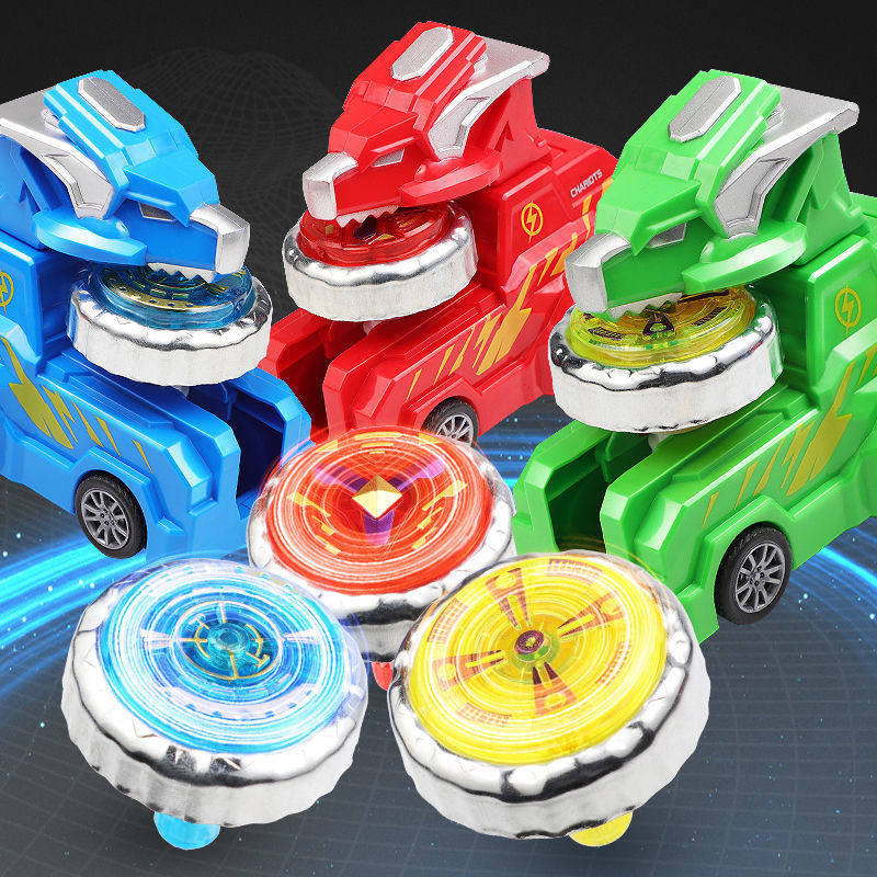 New dinosaur children's flying chariot toy launches primary school boy gift to combat plate luminous alloy