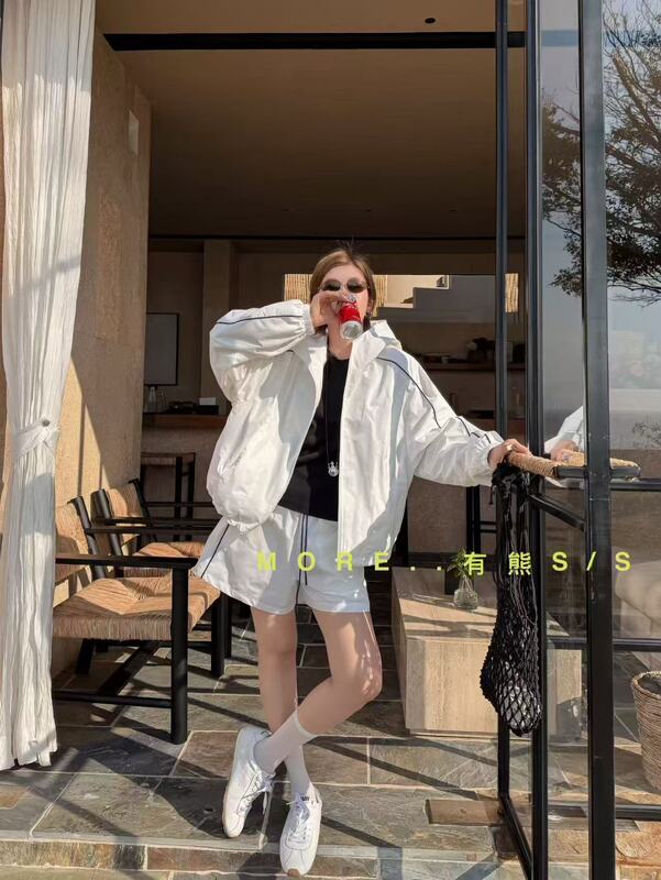 Youxiong 2026 Spring New Korean Style Loose Slimming Casual Sports Suit Fashionable Versatile Stylish Two-Piece Set for Women