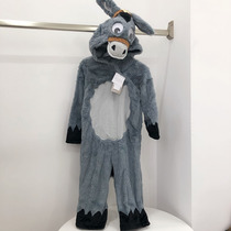 Spring and Autumn New Childrens Men and Womens Treasure Cartoon Douyin Explosive Little Donkey Shape One-piece Clothes Funny Home Clothes