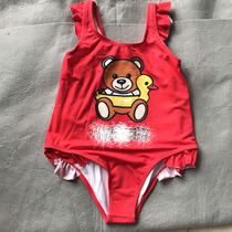 New Year's Day summer children's female treasure one-piece lace high elastic baby vest quick-drying fabric sunscreen hot spring swimsuit