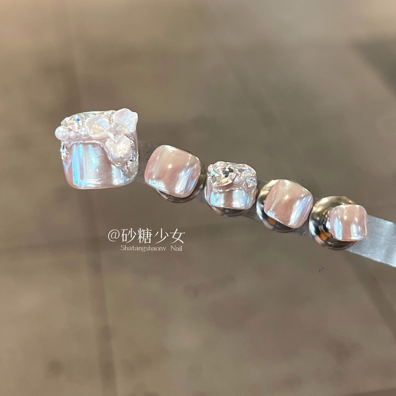 Hailey's Toenail Stickers 2026 New Model, High-End Toenail Patches, Stunning Handmade Toenail Nail Art