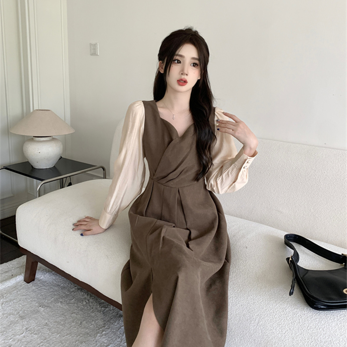 Fashionable dress, sexy skirt, autumn, 2022 collection, western style