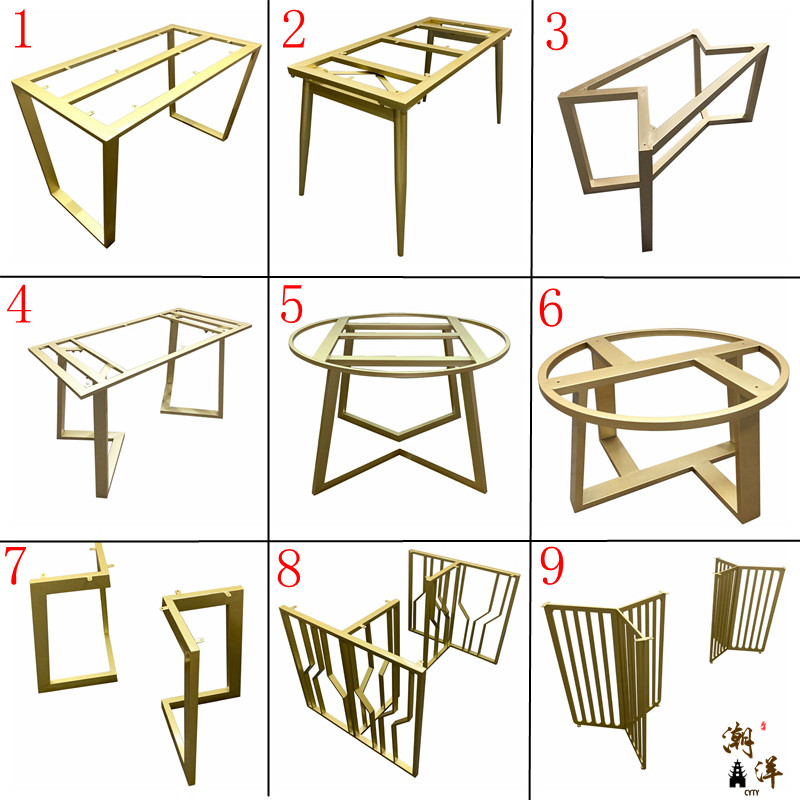 Custom light luxury stainless steel table leg stand desk leg leg rock slab table foot marble table foot coffee table foot table stand