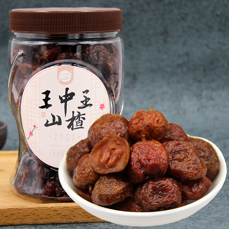 Wang Zhongwang Hawthorn Fine Canned 500g Sweet and sour Hawthorn dried Hawthorn candied cool fruit when recalling Hawthorn