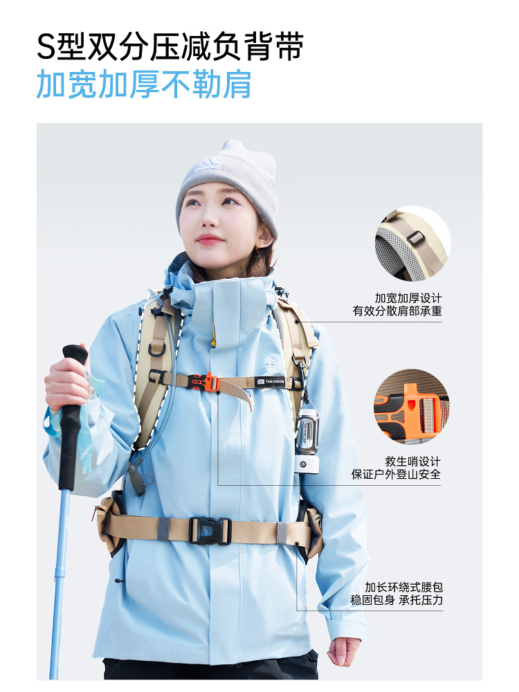 Explorer Outdoor Hiking Backpack for Women, Lightweight Sports Large-Capacity Lightweight Backpack, Professional Carrying