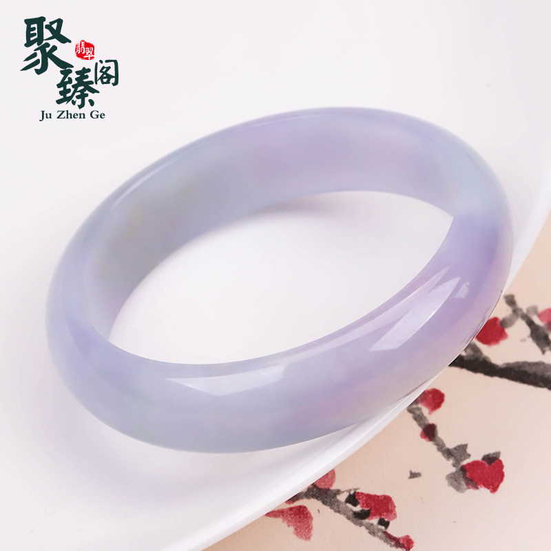 Poly Zhen Zhen 2097 Old Pit Natural Ice Seed Violet Emerald Bracelet Spring Color Jade Bracelet Sub A cargo jade woman 58 8 