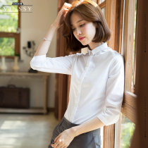 Seven - point sleeve white shirt women in the dress of the dress to work clothes to repair the shirt Han Edition 2022 new spring