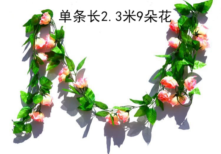 Mô phỏng hoa hồng trang trí cây nho anh đào giả hoa dải đám cưới trong nhà điều hòa không khí ống quanh co nhựa - Hoa nhân tạo / Cây / Trái cây cây hoa anh đào giả