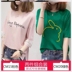 2020 mùa hè mới t-shirt ngắn tay của phụ nữ Hàn Quốc phiên bản của vòng tròn loose-fitting nửa tay áo bông đầu triều thời trang của phụ nữ 