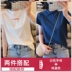 Teenage Hàn Quốc phiên bản của bông lỏng đáy thư mùa hè đầu ngắn tay t-shirt nữ sinh 