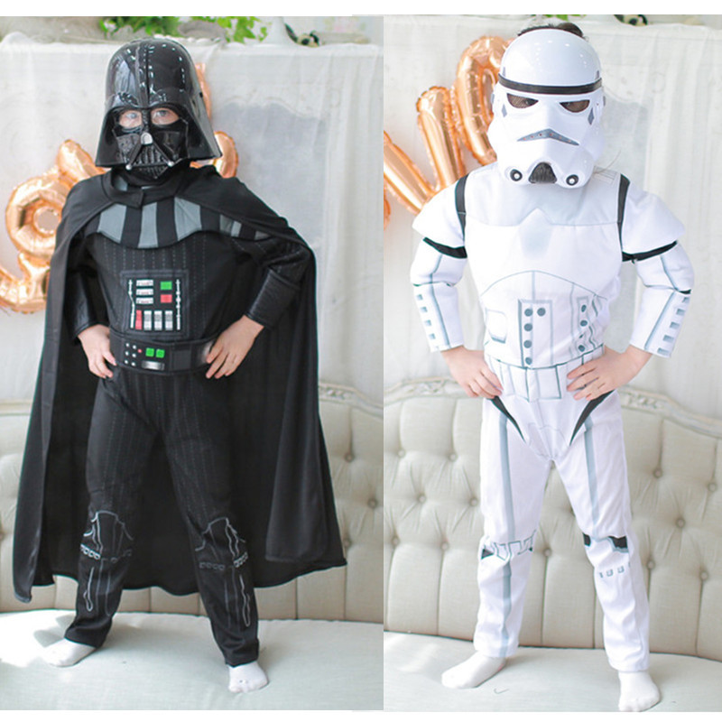 Halloween Kidsren's Costumes Star Wars Black and White Warrior Performance Costumes Performance Costumes Holiday Kidsren's Dresses