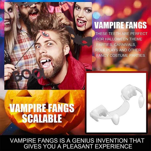 Vampire dentures retractable Halloween dentures vampire retractable vampire ແຂ້ວເສືອຂະຫນາດນ້ອຍ ແຂ້ວ retractable tusks