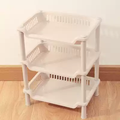 Bathroom plastic shelf Fruit and vegetable rack Living room Dormitory kitchen floor-to-ceiling multi-layer shelf Finishing rack Storage shelf