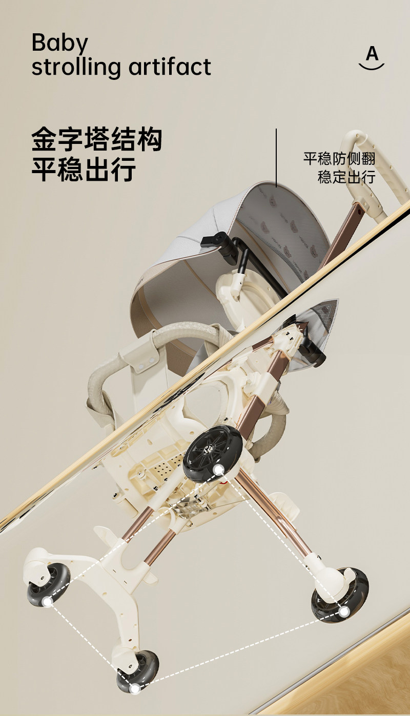 Трехколесный велосипед 溜娃神器婴儿轻便可折叠双向宝宝推车外出遛娃一键折叠儿童手推车 Other home