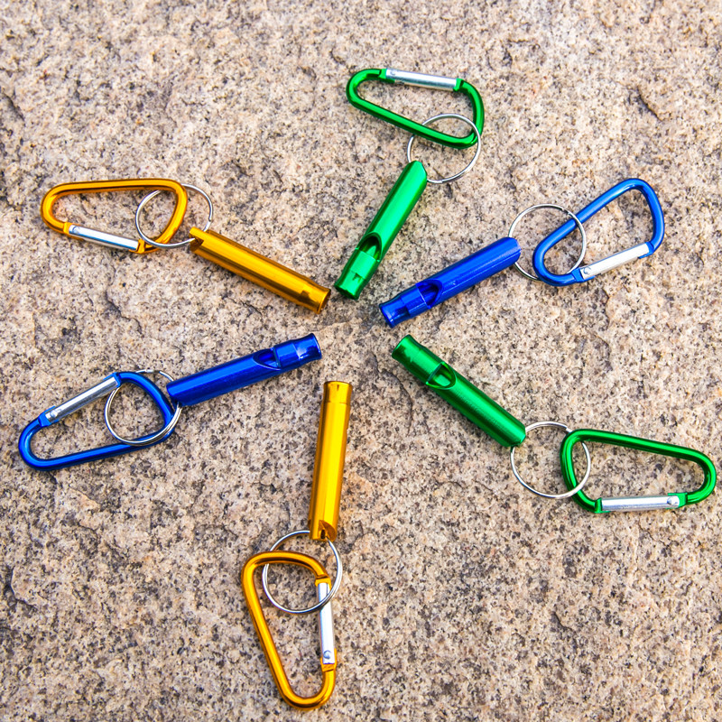 Outdoor supplies Metal survival whistle for help whistle - out aluminum whistle volume