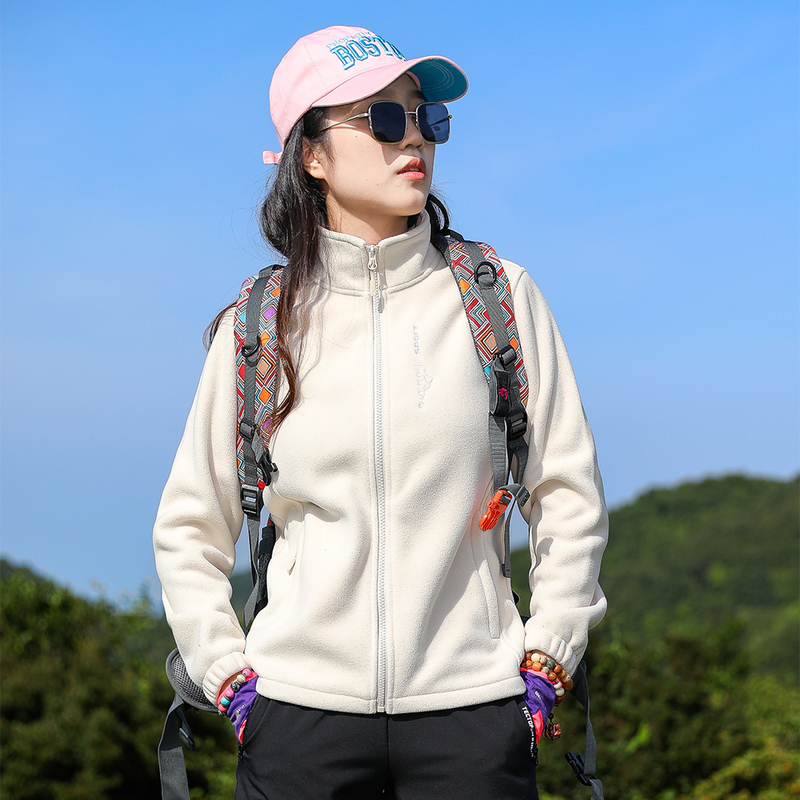 Outdoor Fleece Jacket for Women, Warm and Windproof, Women's Mountaineering and Hiking Casual Sports Jacket, Women's Autumn Jacket