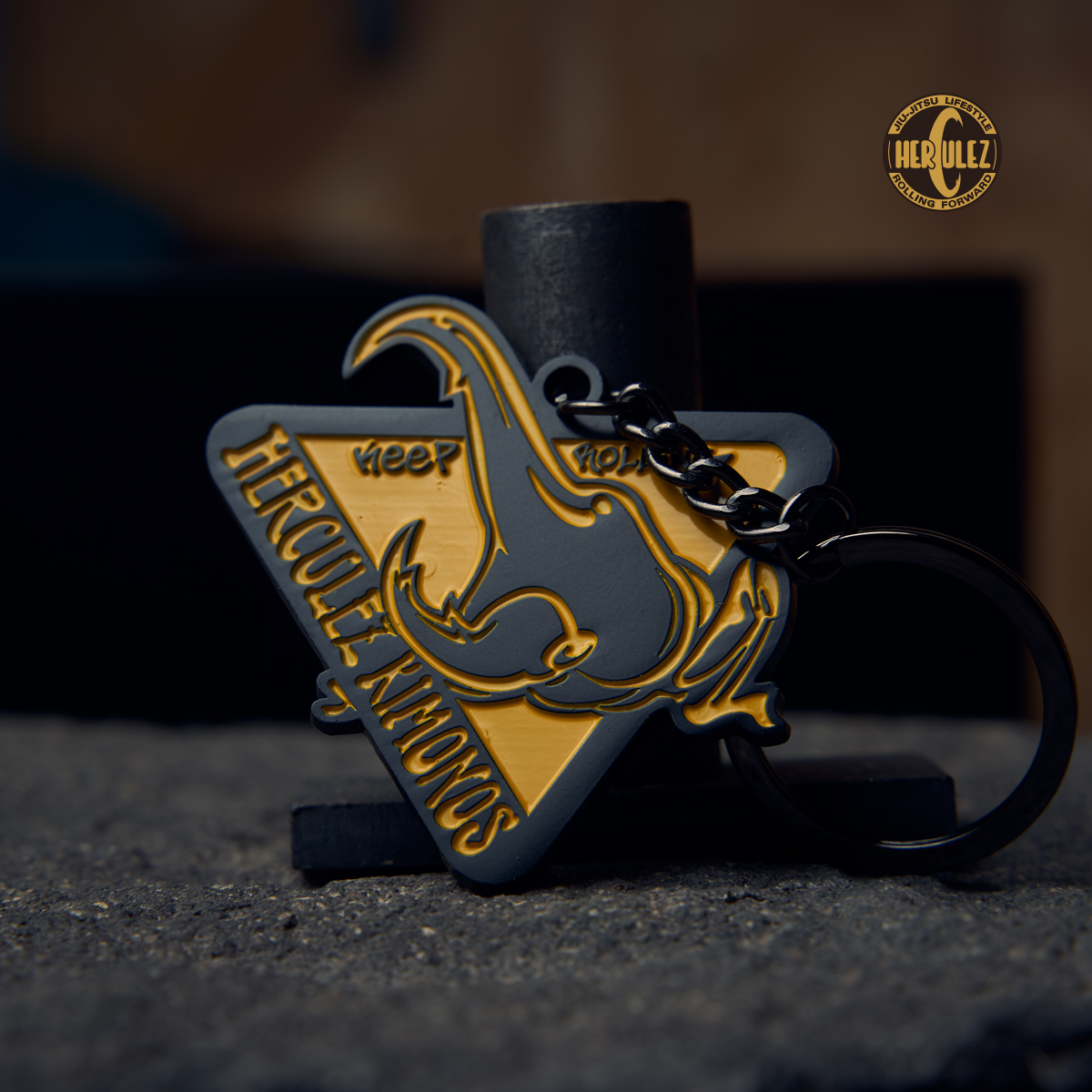 (Hanlese) The key necklace of the metal card in the Johan