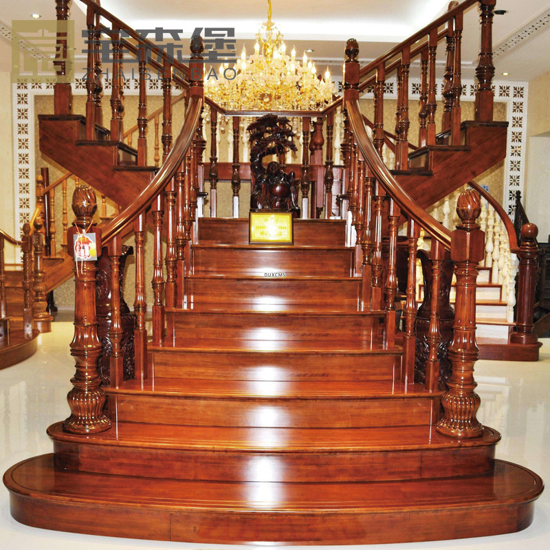 Home duplex solid wood staircase custom overall staircase simple corner ladder indoor and outdoor attic staircase wooden ladder
