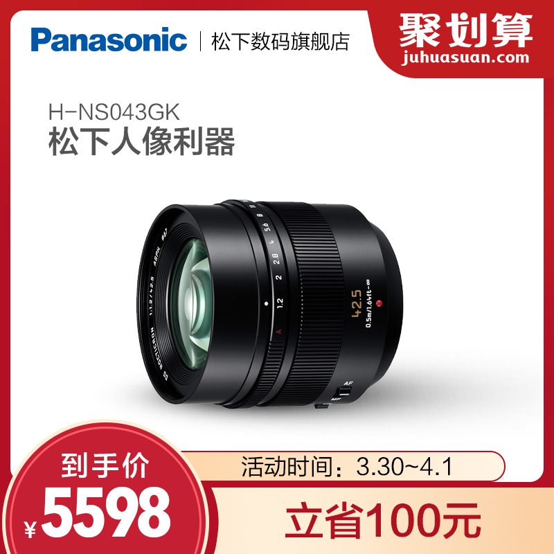 Panasonic Panasonic H-NS043GK 42 5mm Leica in far fixed charred portrait lens optical fumbling