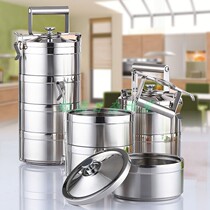 Ex-gratia Consumption Grade 304 Stainless Steel Lunch Box Large Capacity Layer By Layer Sealed Insulation Student Adult Lunch Box