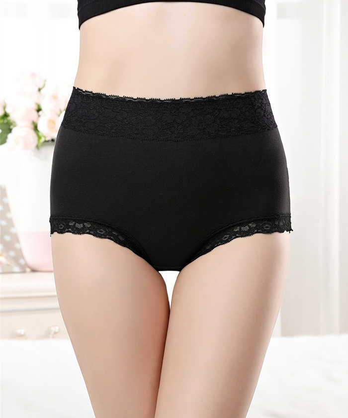 4 quần lót nữ gợi cảm ren bông cao eo lớn kích thước hông mùa đông bụng liền mạch quần short tam giác do lot nam