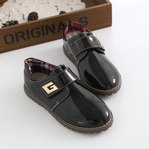 Han Edition Baby Shoes Boy Boy Boy Birthday Shoes Black Leather Shoes Magic with Black Little Leather Shoes Single Shoes Shoes
