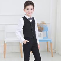 Childrens dress vest suit Flower boy boy boy performing suit childrens piano show little suit
