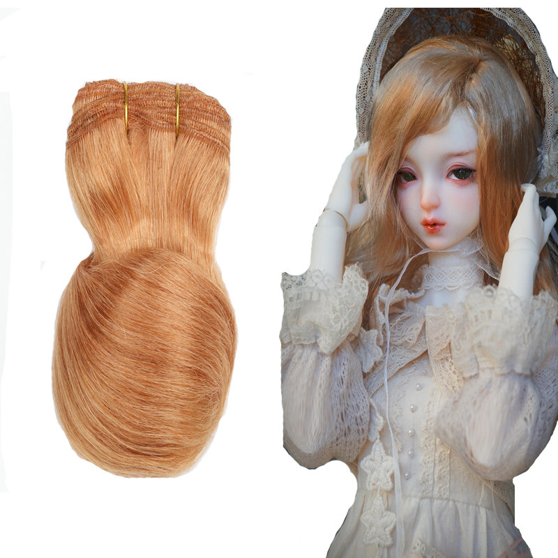 BJD Pure Hills Wool Wig Hair Row Dolls Hair Hand DIY hair curtain large roll wool hair hairpiece set-Taobao