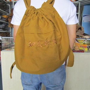 Buddhist supplies canvas shoulder backpack to know kindness to repay kindness monk bag layman bag sachet arohan bag