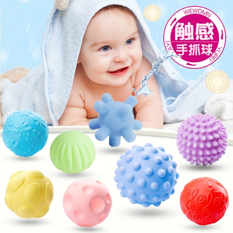 Manhattan Ball Baby Soft Hand Grip Ball Silicone Toy Baby Grip Ball Puzzle Water Cook Can Nibble Safe And Innocuous
