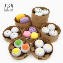 Unwoven Cloth Simulation Steam Cage Buns Large Full Steamed Buns Bread Package Suit Food Model Kindergarten Manual Work