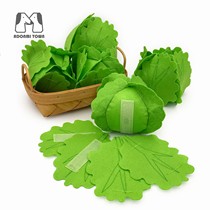 Non-woven vegetable hand-torn cabbage finished early education center Custom teaching aids Velcro tearable pull paste
