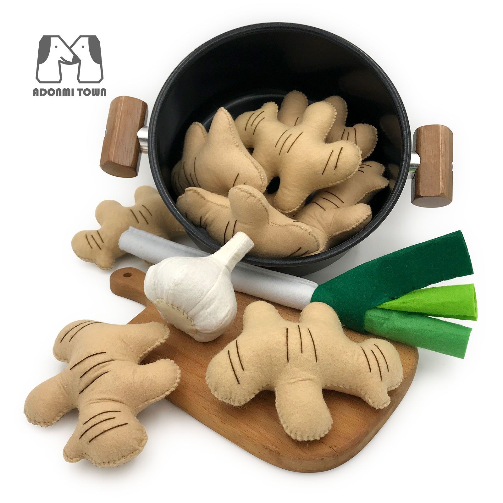 Non-woven finished products spot felt vegetables gingery garlic dress home wine toy simulation fruit and vegetable model work industry