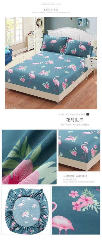 Xin Qiyi Giường bông trải giường đơn ba bộ bông trẻ em Simmons bảo vệ giường mẹ Ga phủ giường