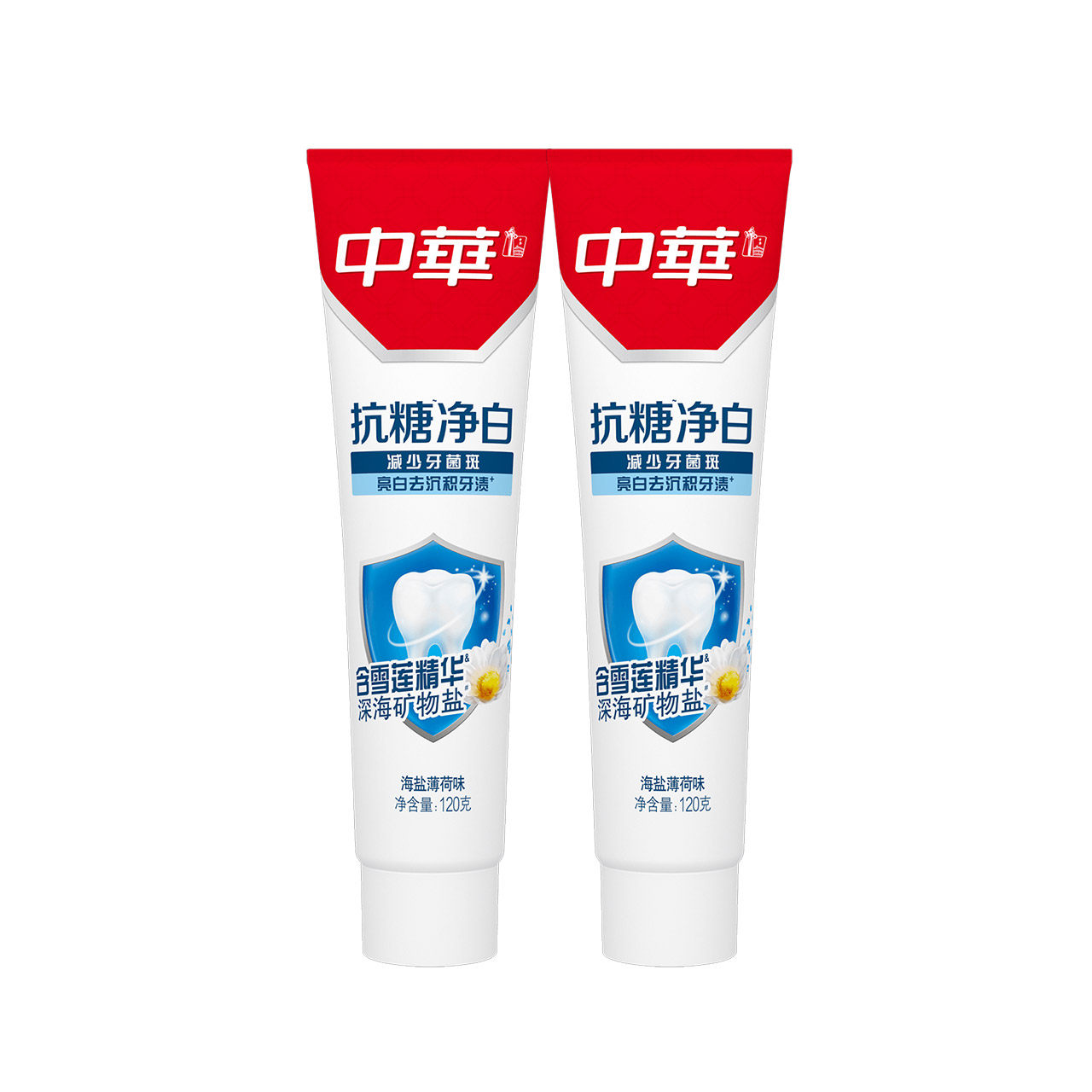 【抢先加购】中华抗糖牙膏亮白牙齿清新口气修护抗敏清洁任选120g