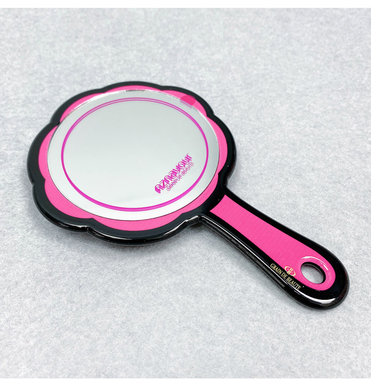 Зеркало 韩国进口grain de beaute饰品甜美粉色花朵小镜子随身镜化妆镜